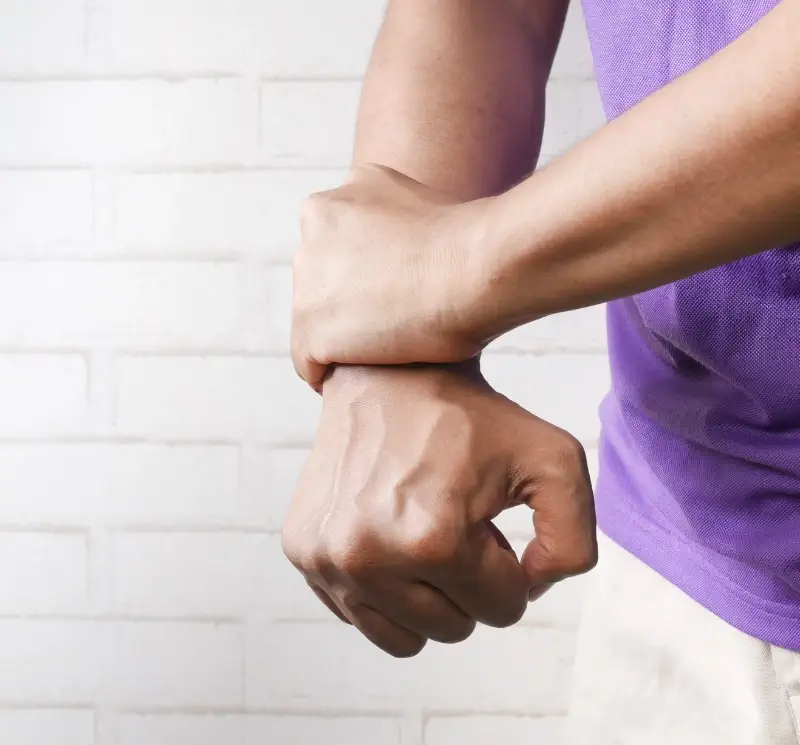 person holding hands of another person